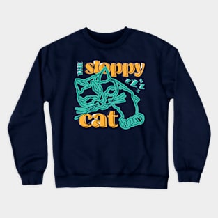 the Sloppy Cat Lineart Crewneck Sweatshirt